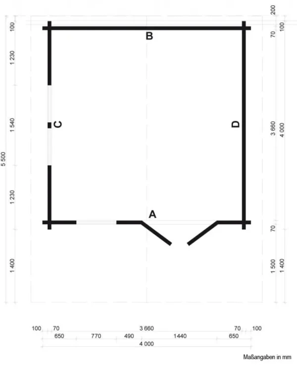 Schatzbichl 01 kerti ház emelettel - 70 mm-es gerendaház, alapterület: 14,4 m², nyeregtető - Image 3