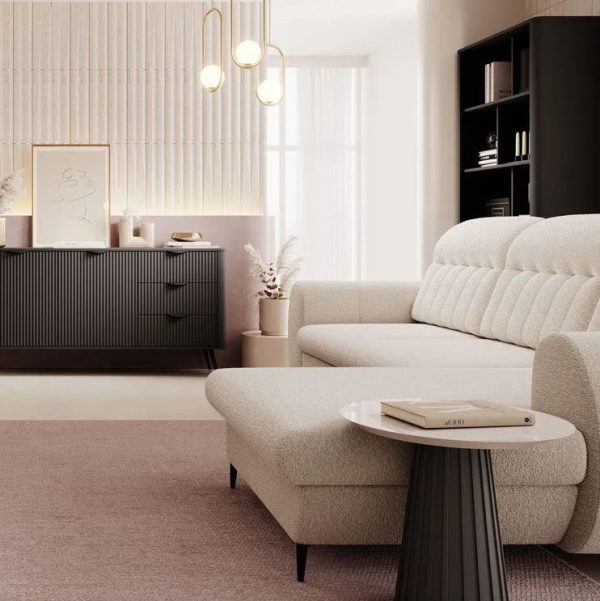 Modern nappali - B készlet Sloughia, 3 részes, ABS élvédelem, szín: fekete, elegáns és stílusos egyszerre