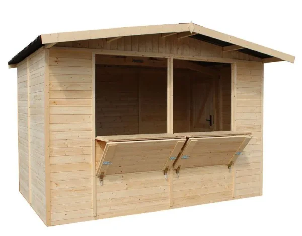 Értékesítési stand - 3,36 x 2,65 m - padlóval