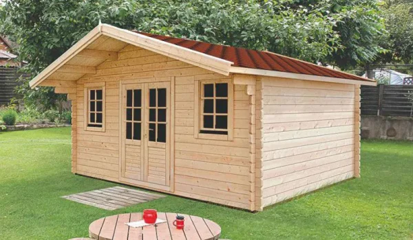 Kerti ház MU17 - 44 mm-es rönkház, alapterület: 19,80 m², nyeregtető