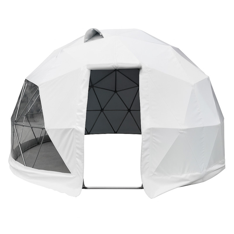 Egész évben használható kupola alakú sátor Ø 6m 28m2 PVC ajtós glamping - Image 10