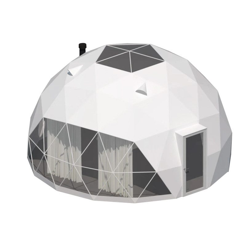 Egész évben használható gömb alakú sátor, kupola, Ø 6m, 28m2, üvegajtó, glamping - Image 11