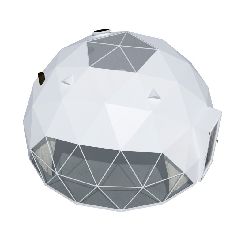 Egész évben használható gömb alakú sátor, kupola, Ø 6m, 28m2, üvegajtó, glamping - Image 12