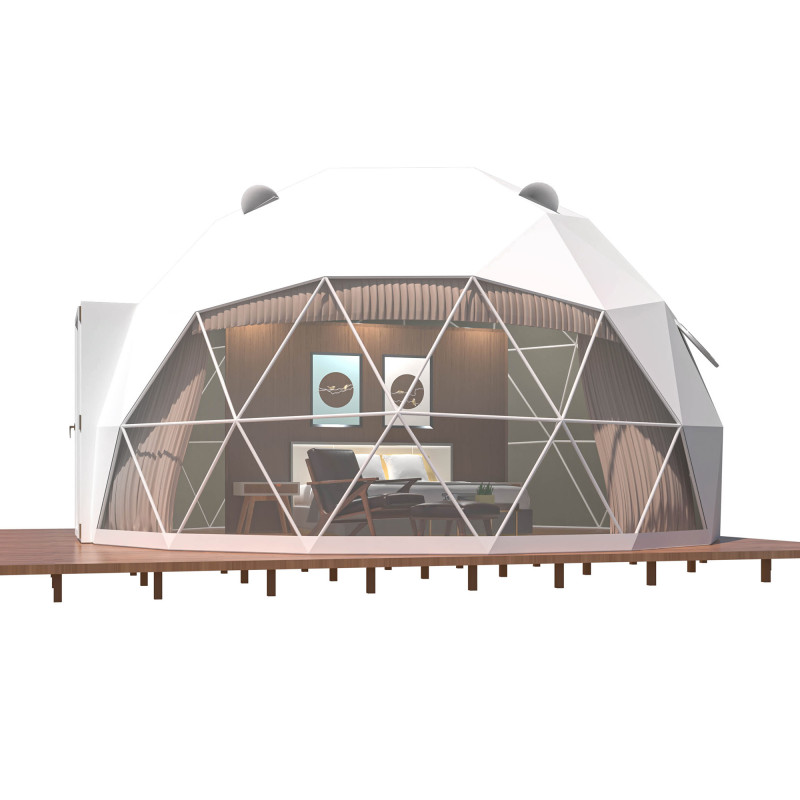 Egész évben használható gömb alakú sátor, kupola, Ø 6m, 28m2, üvegajtó, glamping - Image 3