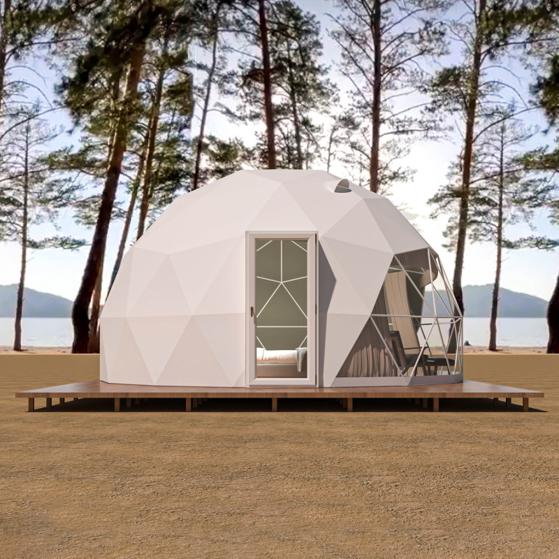 Egész évben használható gömb alakú sátor, kupola, Ø 6m, 28m2, üvegajtó, glamping - Image 4