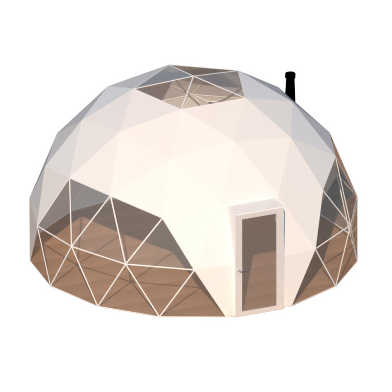 Egész évben használható gömb alakú sátor, kupola, Ø 6m, 28m2, üvegajtó, glamping - Image 8