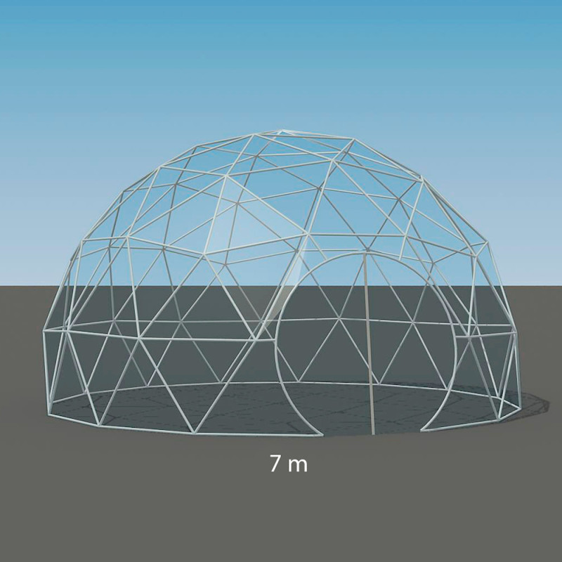 Egész évben használható gömb alakú sátor, kupola, Ø 7m, 38m2, PVC ajtó, ablak, glamping - Image 13